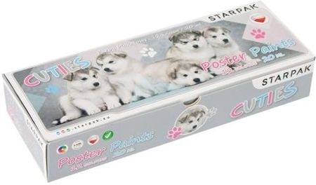 Starpak Farby Plakatowe 12 Kolorów /20Ml Cuties Pies
