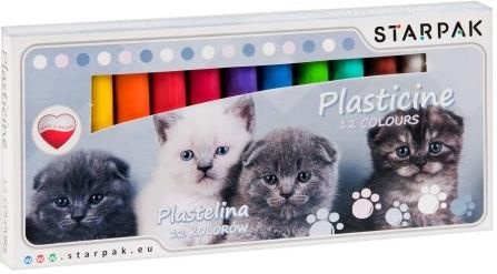Starpak Plastelina 12 Kolorów Cuties Koty 429681