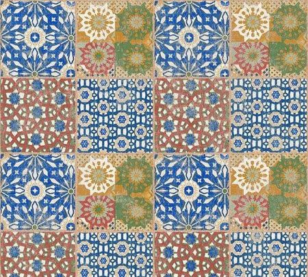 Tapeta Mozaika Marokańska Kafelki Płytki Zmywalna