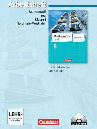 Mathematik real  8. Schuljahr. Arbeitsheft mit eingelegten Lsungen und CD-ROM. Differenzierende Ausgabe Nordrhein-Westfalen(Paperback)(niemiecki)