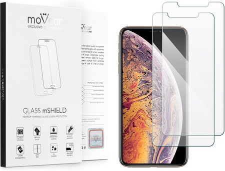 moVear Szkło Hartowane 9H Apple iPhone Xs MAX do Etui GLASS mSHIELD 2.5D selfieEdition 2 szt. (4780)