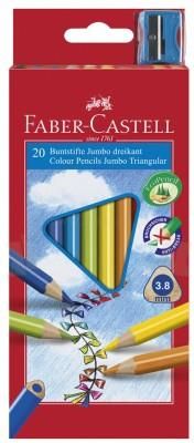 Faber Castell Kredki Jumbo Trójkątne 20Kol.+Temperówka 116520