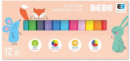 Interdruk Plastelina 12 Kolorów B&B Kids Pastel