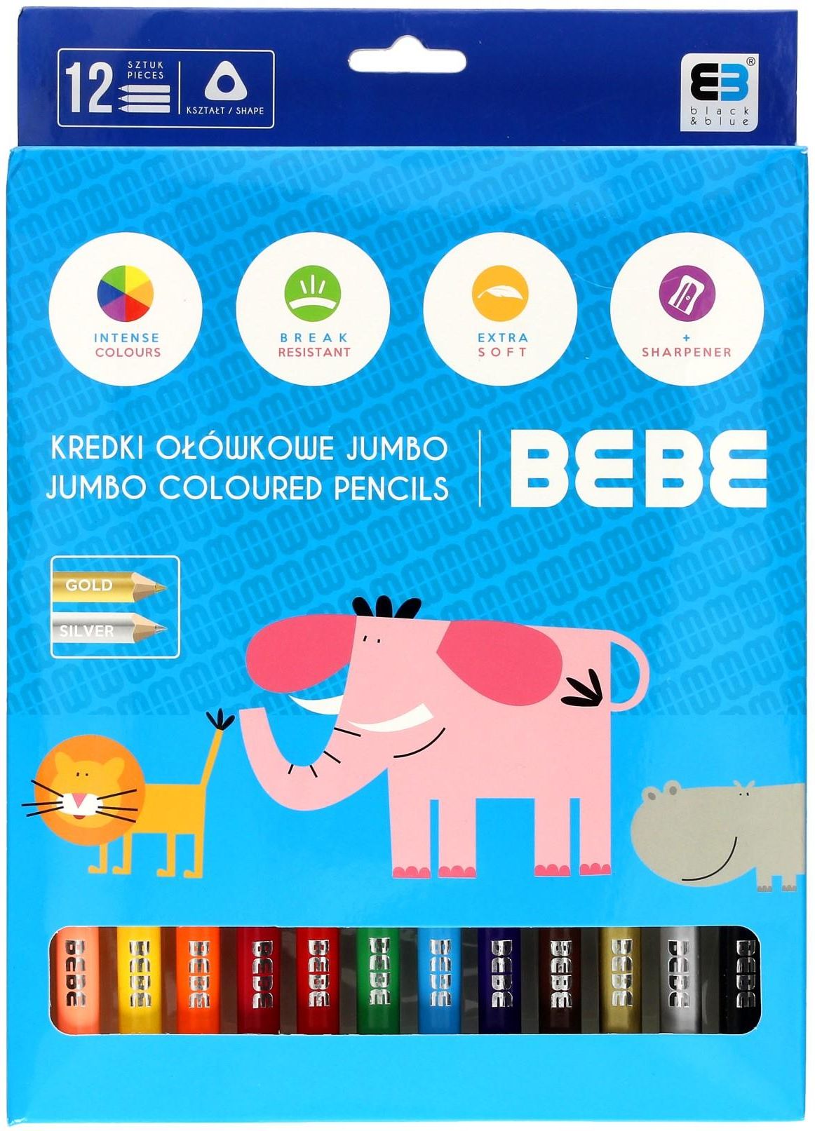 Kredki Olowkowe 12kol Trojkatne Jumbo Bebe Kids Ceny I Opinie Ceneo Pl