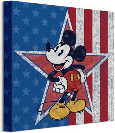 Mickey Mouse American Star Obraz Na Płótnie 40X40Cm