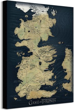 Gra O Tron Mapa Westeros Obraz Na Płótnie 40X50Cm