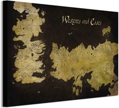 Gra O Tron Mapa Westeros I Essos Obraz Na Płótnie 40X50Cm