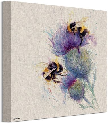 Jane Bannon Pszczoły Na Kwiatach Obraz Na Płótnie 30X30Cm
