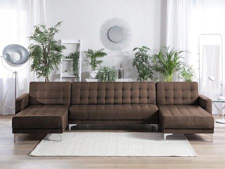 Sofa Podkowa - Tkanina - Brązowy 322x108