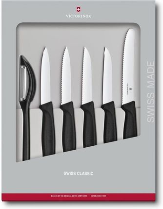 Victorinox Swiss Classic Zestaw 6 Elementów 5 Noży I Obieraczka Czarny (671136G)