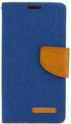 Etui Canvas Book Samsung Galaxy A50 A505 Blue / Brown (5903396004759)
