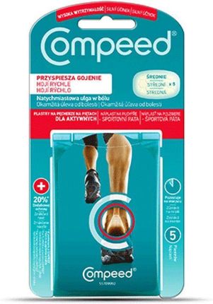 Compeed Plastry na pęcherze na piętach, dla aktywnych średnie 5 szt.