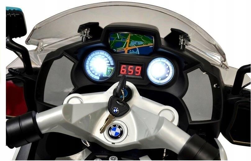 Leantoys Motor Na Akumulator Bmw R1200 Policja Srebrny - zdjęcie 4 Leantoys Motor Na Akumulator Bmw R1200 Policja Srebrny