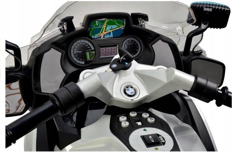 Leantoys Motor Na Akumulator Bmw R1200 Policja Srebrny - zdjęcie 7 Leantoys Motor Na Akumulator Bmw R1200 Policja Srebrny