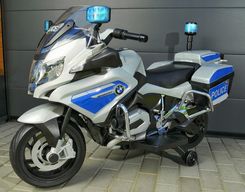 Leantoys Motor Na Akumulator Bmw R1200 Policja Srebrny - Motorki i skutery