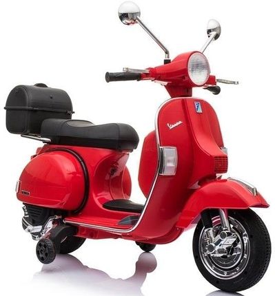 Leantoys Skuter Na Akumulator Vespa Czerwony 