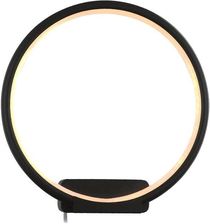 Mdeco Okrągła Metalowa Led 18W Pierścień Ring Ip44 Czarny (Sld0001013000B)