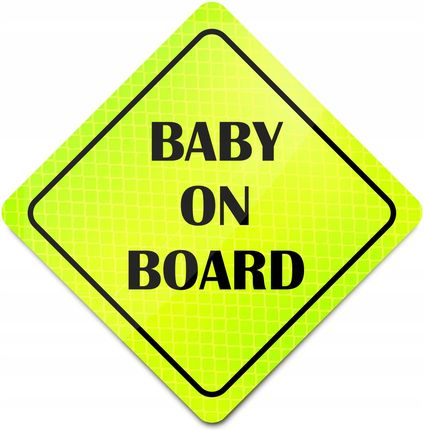 Odblask Na Auto Samochód Baby On Board * Magnes *