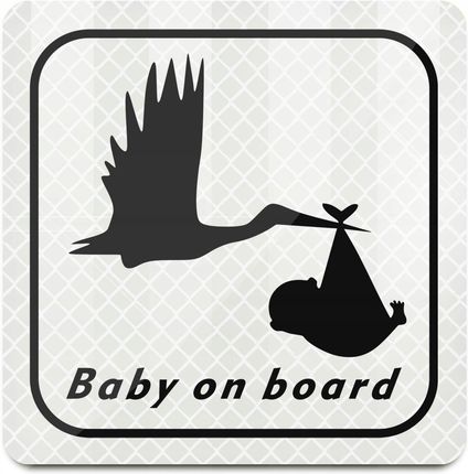 Naklejka Odblaskowa Ostrzegawcza Baby On Board