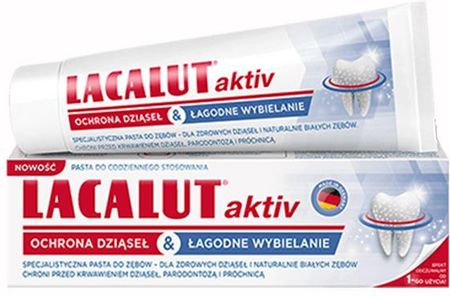 LACALUT Aktiv pasta do zębów ochrona dziąseł i łagodne wybielanie 75ml