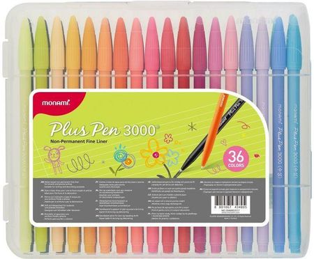 Monami Flamastry Plus Pen 3000 36 Kolorów Zestaw