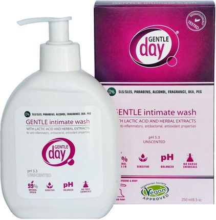 Gentle Day Żel Do Higieny Intymnej Z Kwasem Mlekowym I Ekstraktami Z Ziół 250Ml