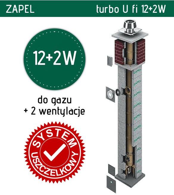 Komin ceramiczny do kotłów kondensacyjnych na gaz Zapel Turbo fi 140.