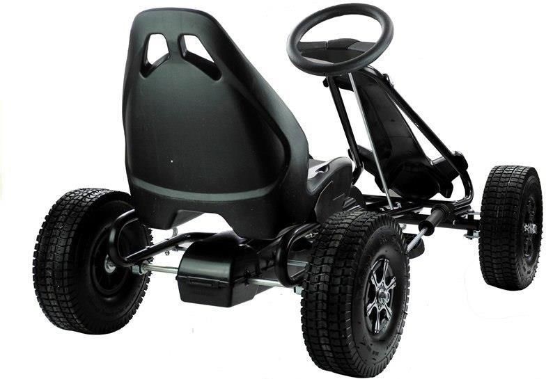 Leantoys Gokart Czarny Monster Na Pedały Szerokie Pompowane Koła - zdjęcie 1 Leantoys Gokart Czarny Monster Na Pedały Szerokie Pompowane Koła