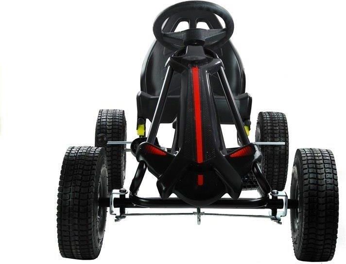 Leantoys Gokart Czarny Monster Na Pedały Szerokie Pompowane Koła - zdjęcie 5 Leantoys Gokart Czarny Monster Na Pedały Szerokie Pompowane Koła