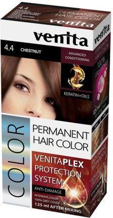 Venita Plex Protection System Permanent Hair Color farba do włosów z systemem ochrony koloru 4.4 Chestnut