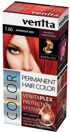 Venita Plex Protection System Permanent Hair Color farba do włosów z systemem ochrony koloru 7.66 Intensive Red