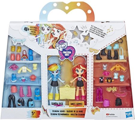 Hasbro My Little Pony Eguestria Girls Zestaw Fashion Squad Rainbow Dash I  Sunset E3130 E4244