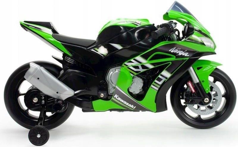 Injusa Kawasaki Motor Elektryczny Na Akumulator 12V Mp3 Światło Zielony - zdjęcie 2 Injusa Kawasaki Motor Elektryczny Na Akumulator 12V Mp3 Światło Zielony