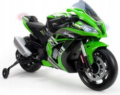 Injusa Kawasaki Motor Elektryczny Na Akumulator 12V Mp3 Światło Zielony - Motorki i skutery