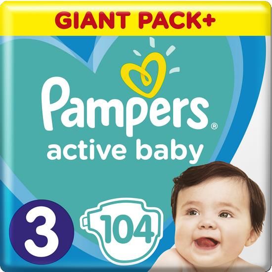 pampers 104 pack size 3