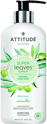 Attitude Naturalne Mydło Do Rąk Super Leaves Detoksykujące Liście Oliwne 473Ml
