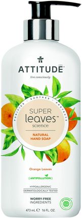 Attitude Naturalne Mydło Do Rąk Super Leaves Detoksykujące Liście Pomarańczowe 473Ml