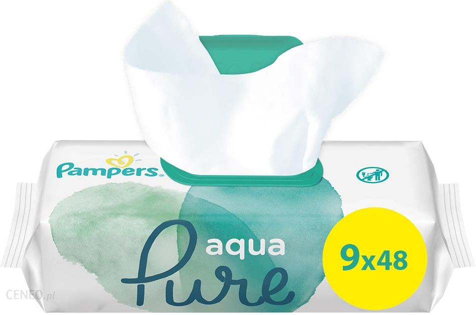 Pampers Aqua Pure Chusteczki nawilżane 9x48szt.