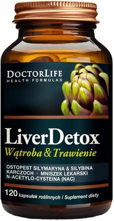 Doctor Life Liver Detox Ochrona Wątroby Ostropest Karczoch N-Acetylo-L-Cysteina 120Kaps.