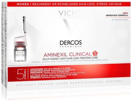 Vichy Leczenie wielofunkcyjny przeciw wypadaniu włosów u kobiet Dercos Dermo aminexil kliniczne 5 x 21 6 m