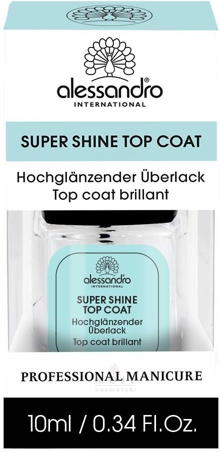 Alessandro Professional Manicure Super Shine utwardzacz Nabłyszczający lakieru Coat Top i na 10ml Opinie - ceny