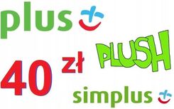 Doładowanie Plus 40 zł Kod Plush Simplus Zdrapka - Doładowania i startery