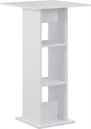 Stolik barowy, biały, 60 x 60 x 110 cm