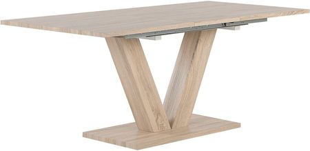 Beliani Stół do jadalni jasne drewno rozkładany 140/180 x 90 cm sześcioosobowy Lixa