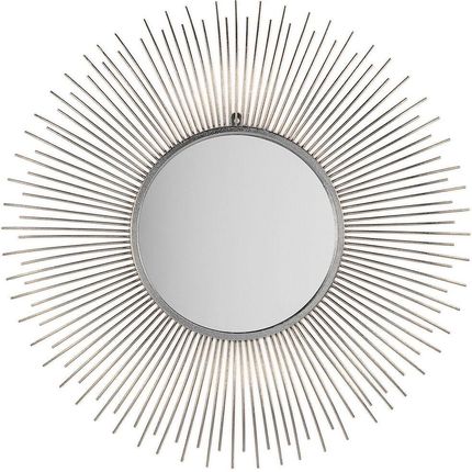 Beliani Okrągłe lustro ścienne 80 cm w stylu glamour metalowe srebrne Cilly