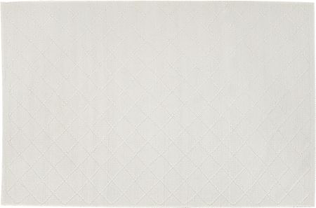 Beliani Dywan wełniany 140 x 200 cm geometryczny splot złamana biel Ellek