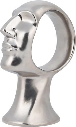 BELIANI Figurka dekoracyjna srebrna z połyskiem w kształcie głowy 24 cm Taxila