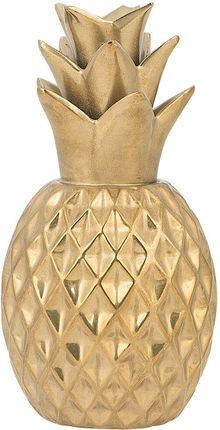 BELIANI Figurka dekoracyjna złota w kształcie ananasa wysoki połysk 23 cm Tyana