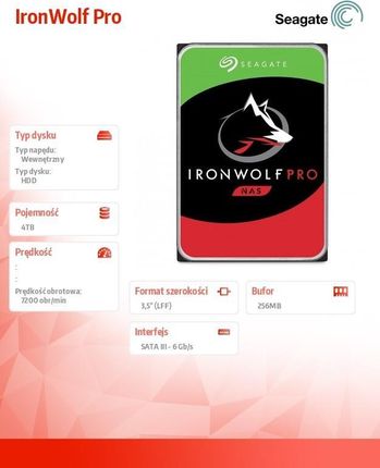diesel141　 Seagate IronWolf Pro 　4個 Dysk Seagate Ironwolf Pro Nas Hdd 4tb - Niska cena na Allegro