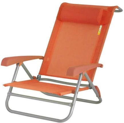 Eurotrail Krzesło Plażowe Beach Chair Acapulco Pomarańczowe